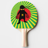 Monogram. Kawaii Cute Ninja voor Nerd Geek. Tafeltennisbatje (Achterkant)