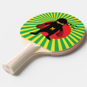 Monogram. Kawaii Cute Ninja voor Nerd Geek. Tafeltennisbatje (Voorkant Gekanteld)