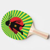 Monogram. Kawaii Cute Ninja voor Nerd Geek. Tafeltennisbatje (Zijkant)