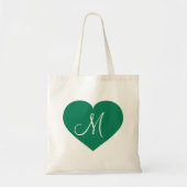 Monogram Kelly groen hart Tote Bag (Voorkant)