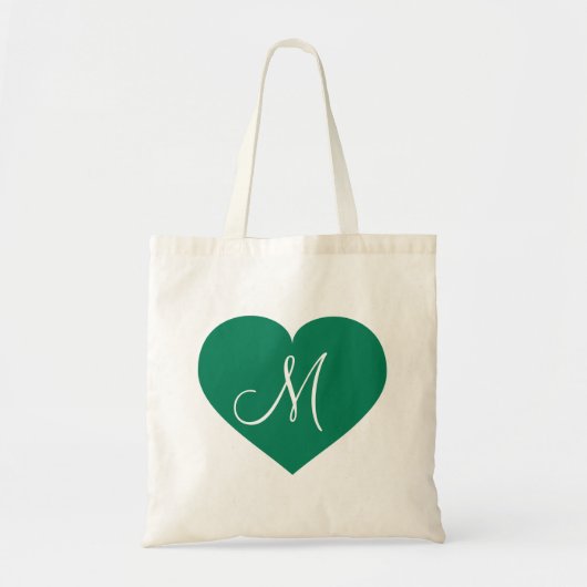 Monogram Kelly Groen Hart Tote Bag (Voorkant)