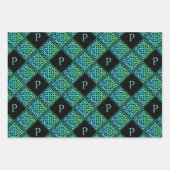 Monogram Keltisch Verpakkingsdocument Reeks van 3 Inpakpapier Vel (Voorkant 2)