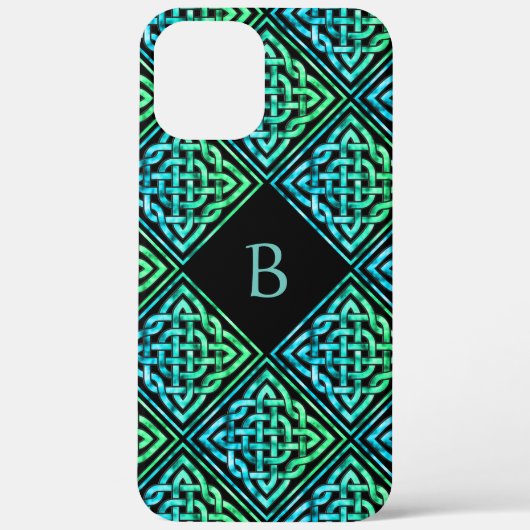 Monogram Keltische knoop iPhone 12 Pro Max Hoesje (Achterkant)