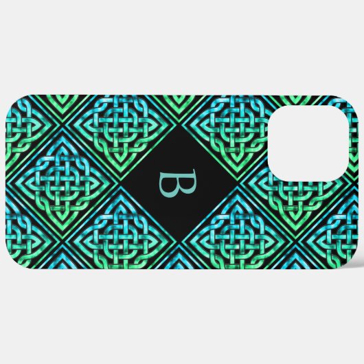 Monogram Keltische knoop iPhone 12 Pro Max Hoesje (Achterkant / Rechts)