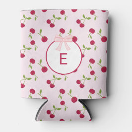 Monogram Kers Coquette Roze Aangepast Schattig Blikjeskoeler