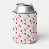Monogram Kers Coquette Roze Aangepast Schattig Blikjeskoeler (Blikje Achterkant)