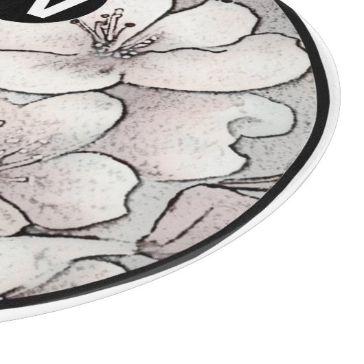 Monogram Kersenbloesem Glassnijplank Snijplank (Hoek)