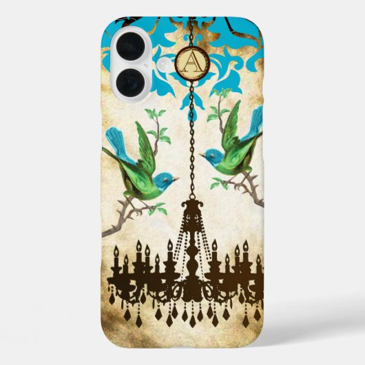 Monogram Kersenbloesem Vogel Kroonluchter iPhone Case-Mate iPhone Case (Achterkant)