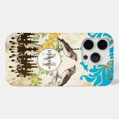 Monogram Kersenbloesem Vogel Kroonluchter iPhone Case-Mate iPhone Case (Achterkant (horizontaal))