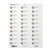 Monogram Kerst Bruiloftsshower Retouradres Etiket (Full Sheet)