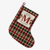 Monogram Kerst Elf Foto Grote Kerstsok (Voorkant (Hangend))