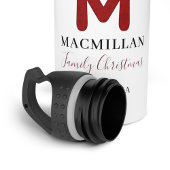 Monogram Kerst Feestdagen familienaam Waterfles