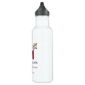 Monogram Kerst Feestdagen familienaam Waterfles (Rechts)