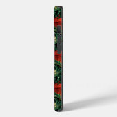 Monogram Kerst Groen Rood Art Noveau Case-Mate iPhone Case (Achterkant / Links)