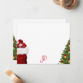 Monogram Kerst Handgeschreven Script Sjabloon (Voorkant / Achterkant in situ)