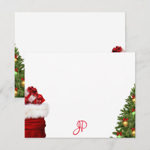 Monogram Kerst Handgeschreven Script Sjabloon