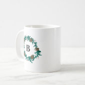 Monogram Kerst Krans schilderij Koffiemok (Voorkant links)