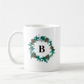 Monogram Kerst Krans schilderij Koffiemok (Links)