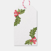 Monogram Kerst Mistletoe krans Cadeaulabel (Achterkant)