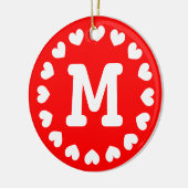 Monogram Kerst ornament met naam initialen (Links)