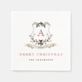 Monogram Kerst Papier servetten (Voorkant)