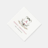 Monogram Kerst Papier servetten (Hoek)