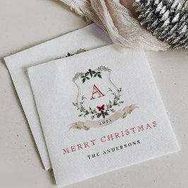 Monogram Kerst Papier servetten