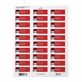 Monogram Kerst retour adres label - Snowman (Full Sheet)