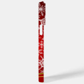 Monogram Kerst Rood Goud Wit Sneeuwvlokken Case-Mate iPhone Case (Achterkant / Rechts)