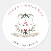  monogram Kerst sticker (Voorkant)
