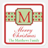 Monogram Kerst stickers (Voorkant)