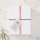 Monogram Kerst Vrijgezellenfeest Cadeaulabel (Met Touw)
