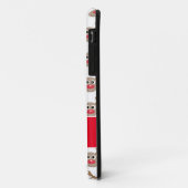 Monogram Kerst Wit Rood Schattige rendierpatroon Case-Mate iPhone Case (Achterkant/links)