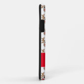 Monogram Kerst Wit Rood Schattige rendierpatroon Case-Mate iPhone Case (Achterkant/rechts)