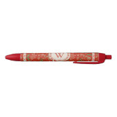 Monogram Kerst Woodlands Rood Zwarte Inkt Pen (Bodem)