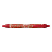 Monogram Kerst Woodlands Rood Zwarte Inkt Pen (Achterkant)