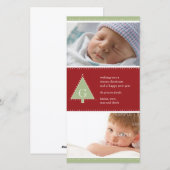 Monogram Kerstboom Fotokaart Feestdagenkaart (Voorkant / Achterkant)