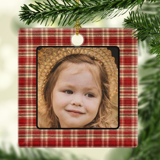 Monogram kerstboom keramisch ornament