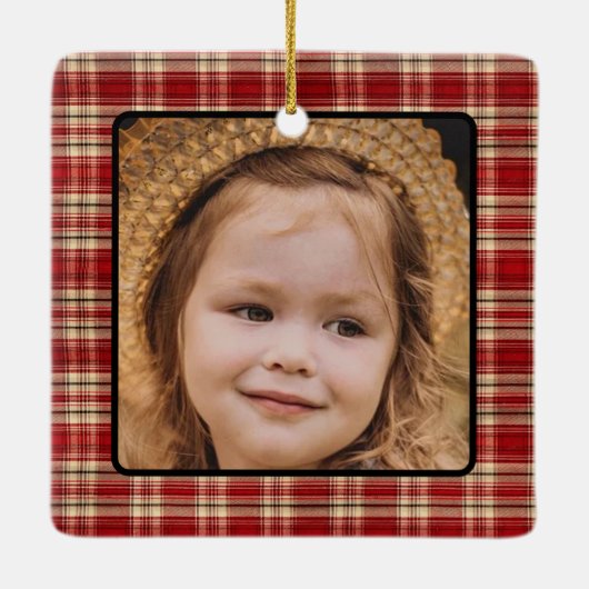 Monogram kerstboom keramisch ornament (Achterkant)