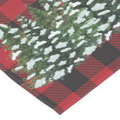 Monogram kerstboom - Rood Zwarte Spaanplaat Korte Tafelloper (Hoek)