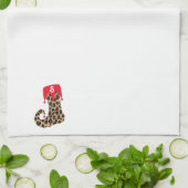 Monogram kerstboomluipaardoping theedoek (Gevouwen)