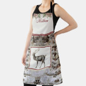 monogram kerstboomrendier schort (Insitu)