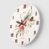 Monogram Kerstcadeau Rustieke Kerstmis Grote Klok (Hoek)