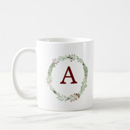 Monogram kerstcadeau voor feestdag koffiemok
