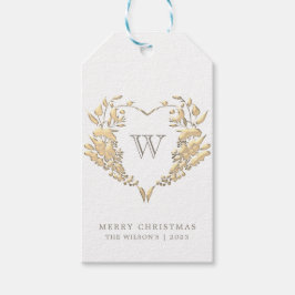 Monogram kerstcadeaus cadeaulabel