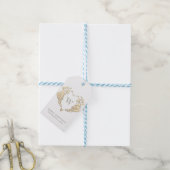 Monogram kerstcadeautags cadeaulabel (Met Touw)