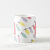 Monogram kerstfeestdag lampje koffie koffiemok (Center)