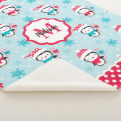 Monogram kerstfeestdag sherpa deken (3/4)