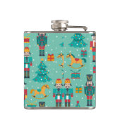 Monogram kerstfeestelijke voedingskraker heupfles (Achterkant)