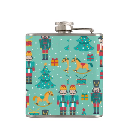 Monogram kerstfeestelijke voedingskraker heupfles (Achterkant)